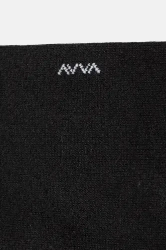 Men's Black Cotton Ankle Socks B008556-Black - 3