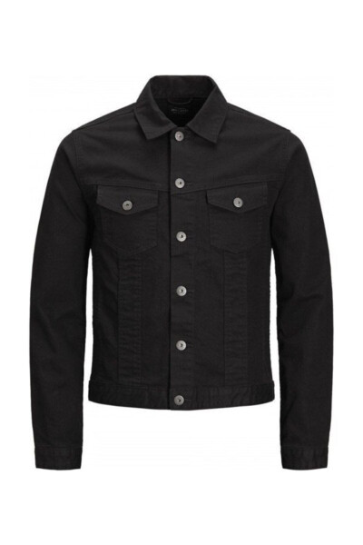 Men's Black Denim Jacket - 3