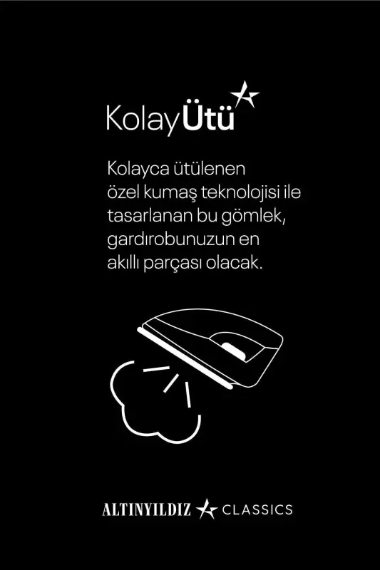 Men's Black Easy Iron Non-Iron Slim Fit Narrow Cut Classic Collar Cotton Shirt-Black - 6