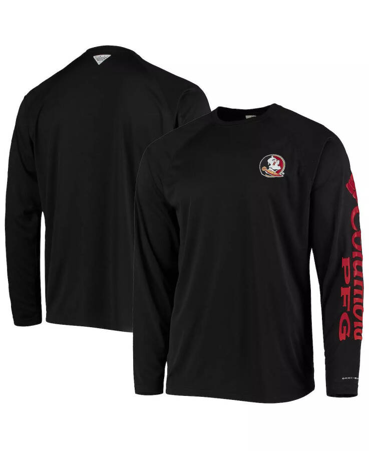 Men's Black Florida State Seminoles Terminal Tackle Omni-Shade Raglan Long Sleeve T-shirt Black - 1