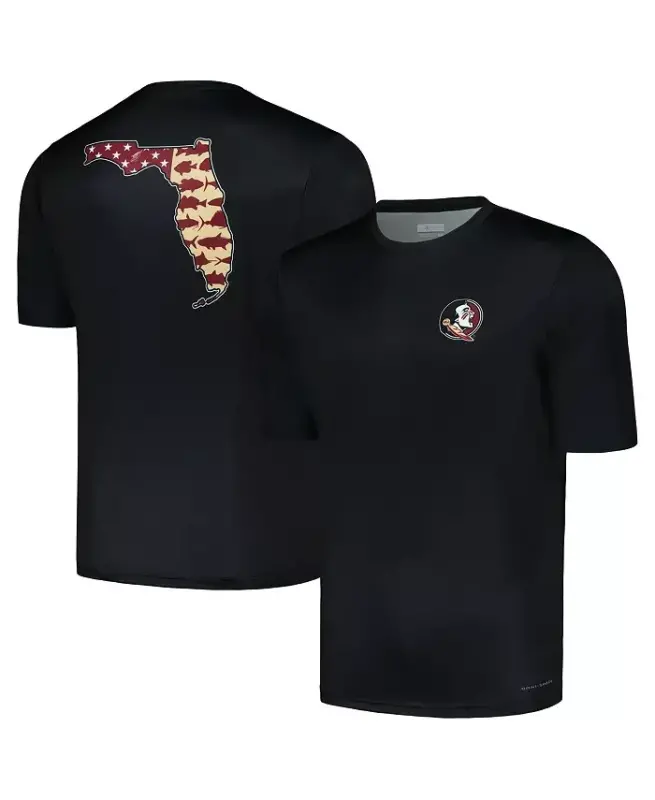 Men's Black Florida State Seminoles Terminal Tackle State Omni-Shade T-shirt-Black - 1