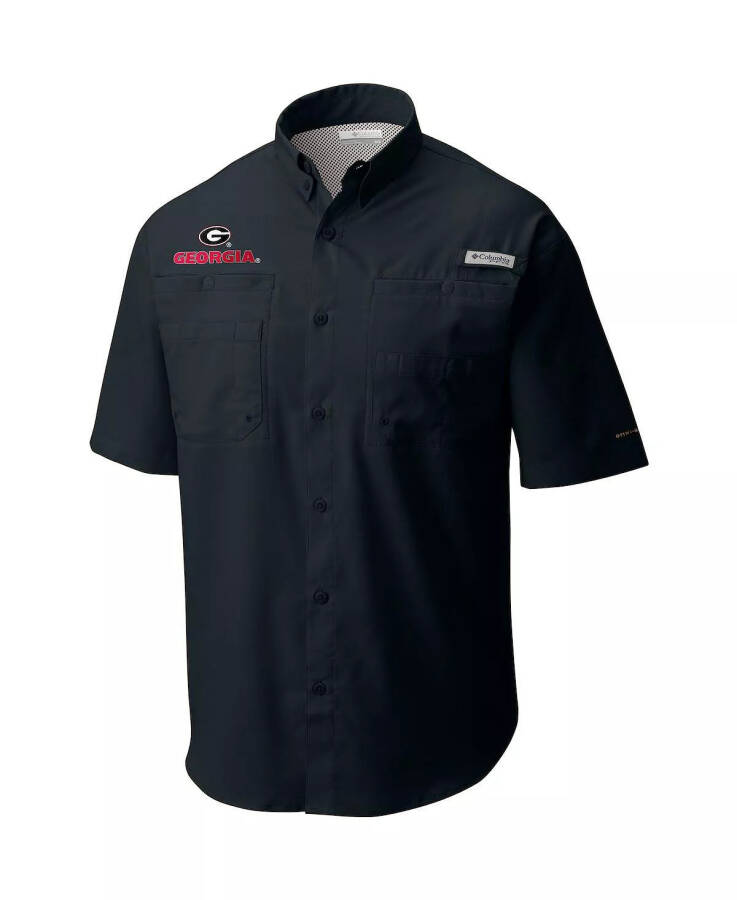 Men's Black Georgia Bulldogs Big and Tall Collegiate Tamiami Button-Down Shirt Black - 1