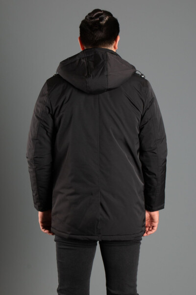 Men's Black Hooded Puffer Jacket - 6