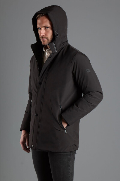 Men's Black Hooded Puffer Jacket 5590 - 6