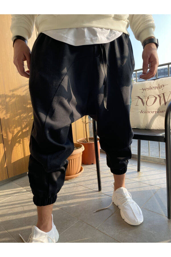 Men's Black Jogger Pants - 1