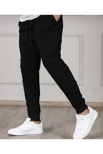 Men's Black Jogger Pants - 3