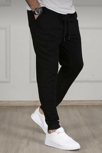 Men's Black Jogger Pants - 5