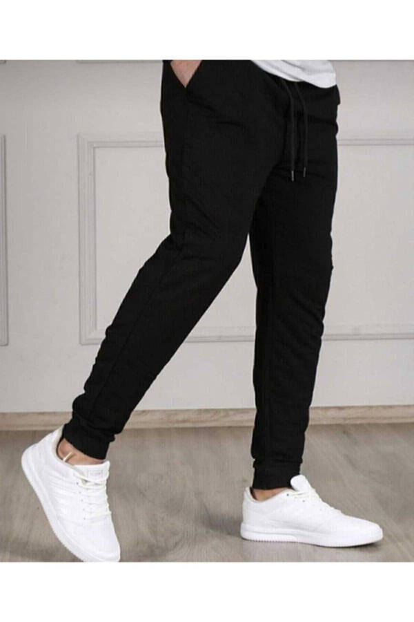 Men's Black Jogger Pants - 6