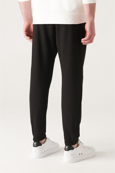 Men's Black Jogger Sweatpants - 4