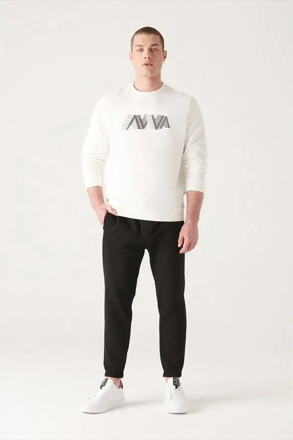 Men's Black Jogger Sweatpants - 2