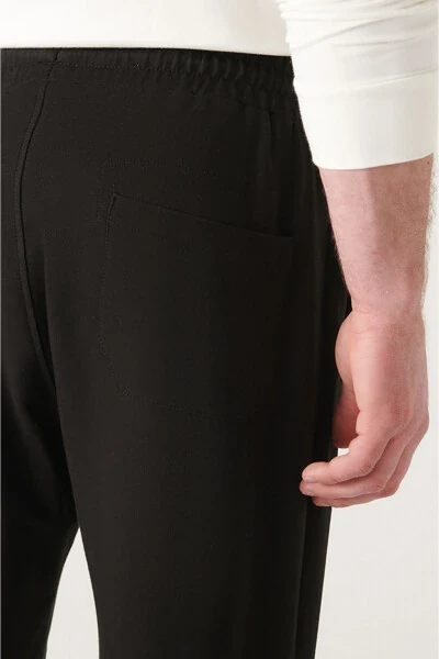 Men's Black Jogger Sweatpants - 6