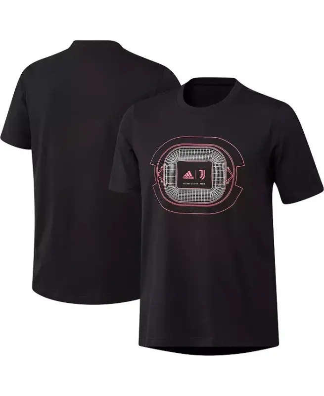 Men's Black Juventus Graphic T-shirt-Black - 1