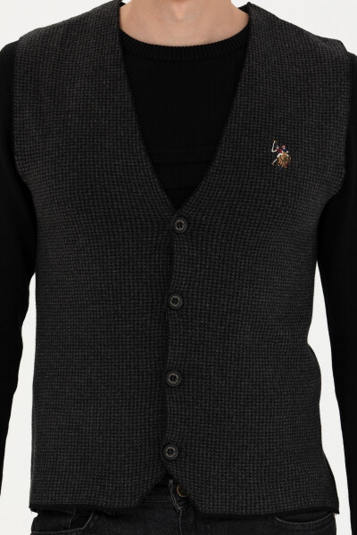 Men's Black Knit Cardigan - 5