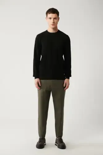 Men's Black Knit Sweater - 6