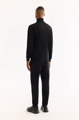 Men's Black Knit Sweater - 4