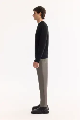 Men's Black Knit Sweater - 3