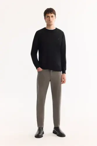 Men's Black Knit Sweater - 5