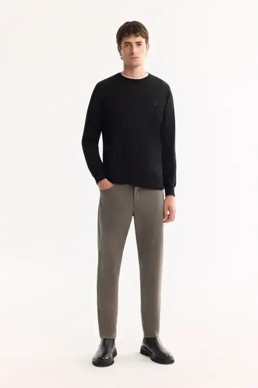 Men's Black Knit Sweater - 5