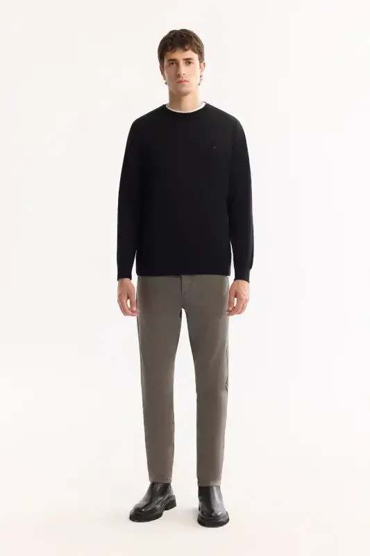 Men's Black Knit Sweater - 6