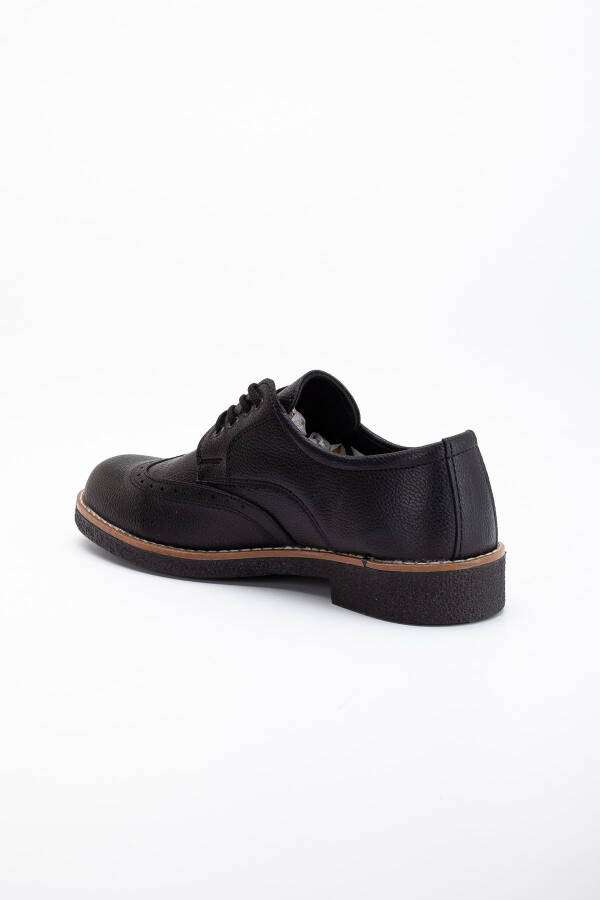 Men's Black Lace-Up Formal/Casual Classic Shoes - 7