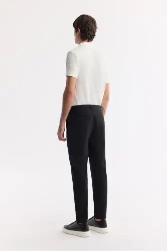 Men's Black Lamus Slim Fit Chino Pants Classic Waist Soft Touch Slim Fit B003035 - 3