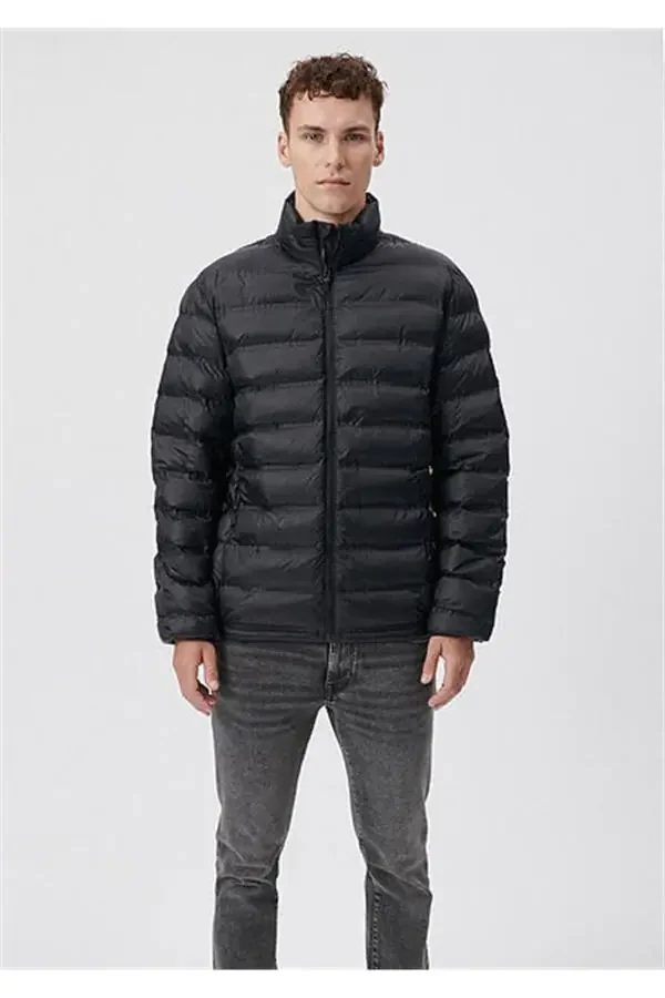 Men's Black M0110190-71379 Puffer Jacket - 3