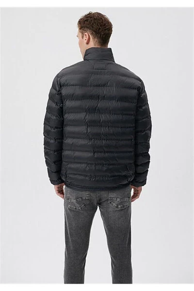 Men's Black M0110190-71379 Puffer Jacket - 4