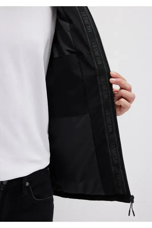Men's Black M0110352-900 Puffer Jacket - 7