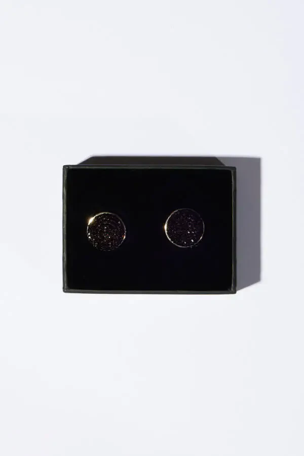 Men's Black Metal Special Gift Box Cufflinks - 1