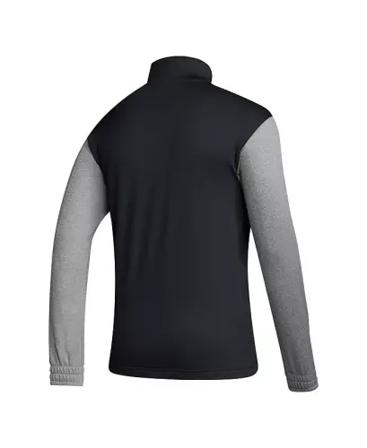 Men's Black Mississippi State Bulldogs Sideline AEROREADY Half-Zip Top-Black - ADIDAS (1)