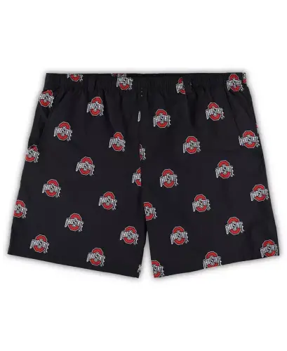 Men's Black Ohio State Buckeyes Big and Tall Backcast II Allover Print Omni-Shade Shorts-Black - 1