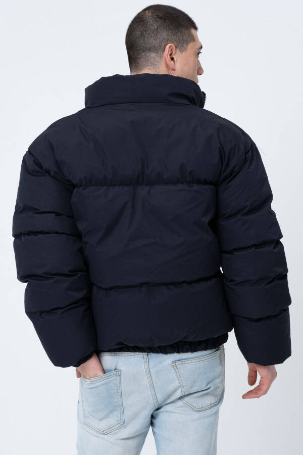 Men's Black Oversized Waterproof Bomber Jacket - 8