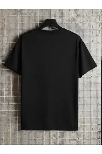 Men's Black Oversized Wide T-shirt-blackkk - FUNSTYLE (1)
