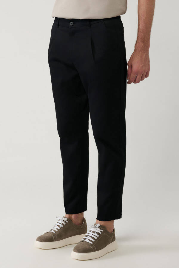 Men's Black Pagos Relaxed Fit Classic Waist Trousers A41Y3037 - 3