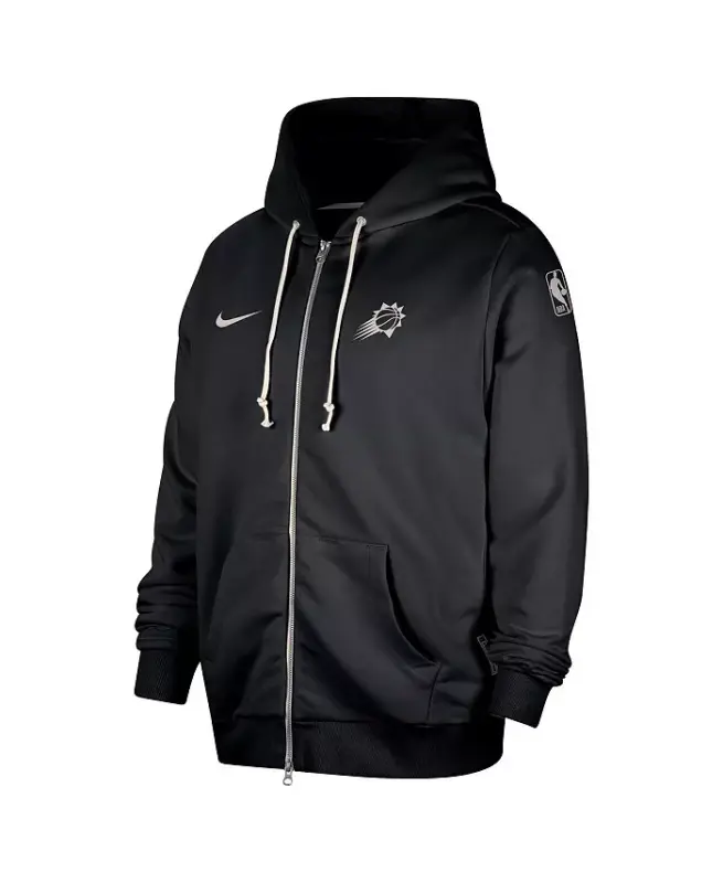 Men's Black Phoenix Suns Authentic Standard Issue Full-Zip Hoodie Jacket-Black - 3