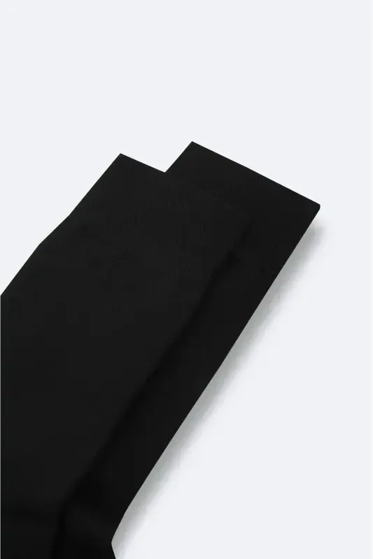 Men's Black Plain Bamboo Ankle Socks B008505-Black - 3