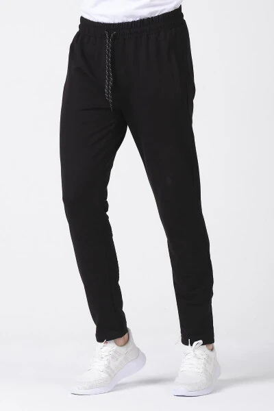 Men's Black Plain Tracksuit Bottoms - GIYMODA