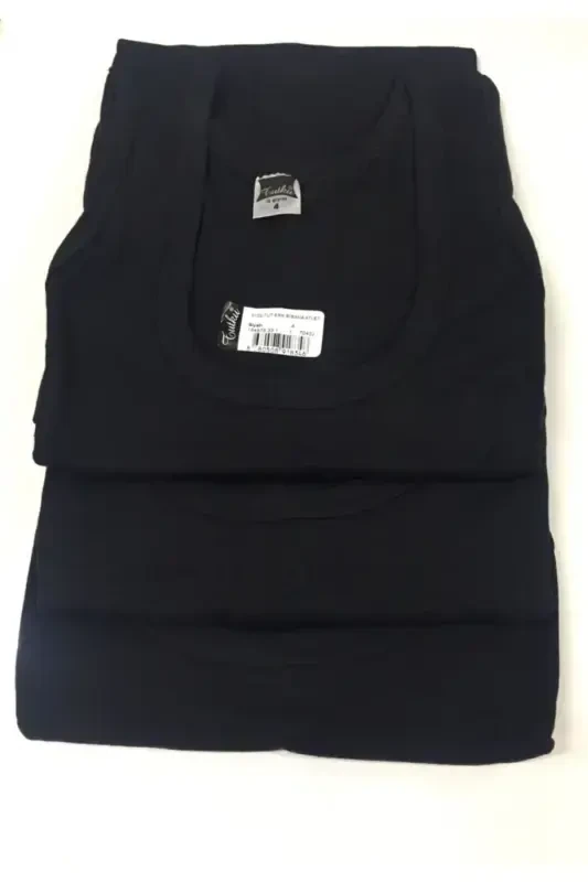 Men's Black Plus Size 3-Pack Lycra Tank Top-Black - 1