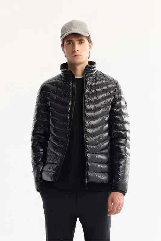 Men's Black Puffer Jacket - AVVA