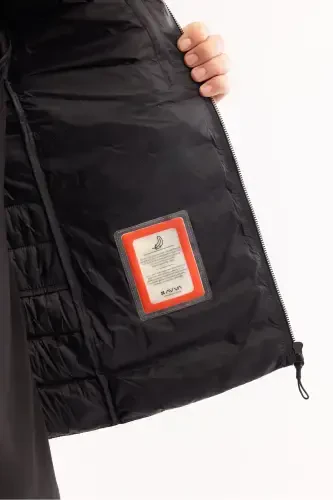 Men's Black Puffer Jacket - 6