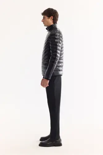 Men's Black Puffer Jacket - 7