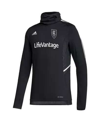 Men's Black Real Salt Lake COLD.RDY Raglan Warmup Pullover Jacket-Black - 3