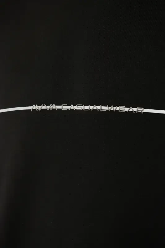 Men's Black Round Neck Printed Interlock Regular Fit T-shirt A41y1132 - 5