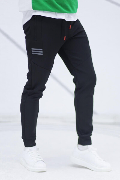 Men's Black Scuba Sweatpants - 5