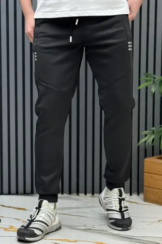 Men's Black Scuba Sweatpants - 3