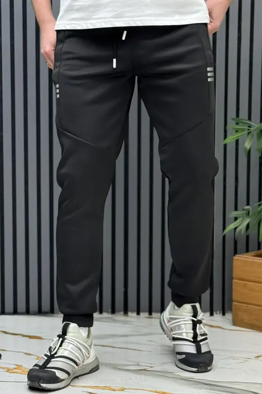 Men's Black Scuba Sweatpants - 3