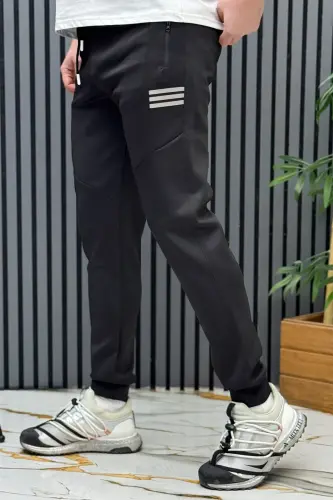 Men's Black Scuba Sweatpants - 4