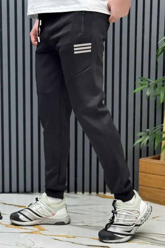 Men's Black Scuba Sweatpants - 4