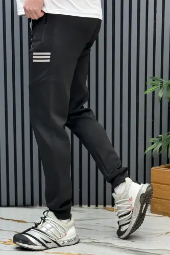 Men's Black Scuba Sweatpants - 6