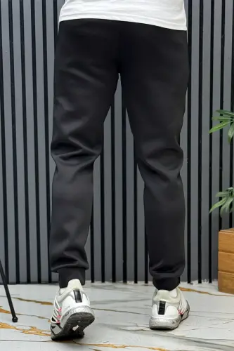 Men's Black Scuba Sweatpants - 7